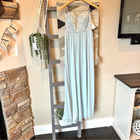 Speechless sweeatheart neckline Antique Blue Prom Dress #612 - Picture 2 of 7